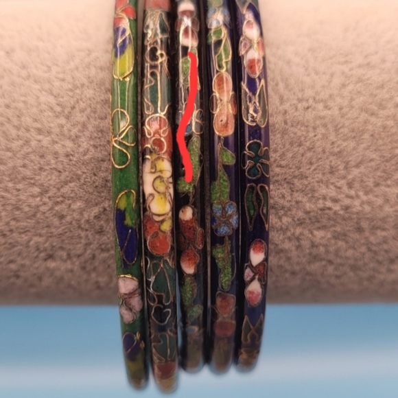 1 Cloisonne Enamel Bangle - Picture 4 of 9